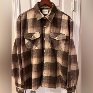Brand New Mens Kuwalla Tee Plaid Heavyweight Overshirt Flannel Large NWT